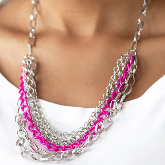 Color Bomb Pink Necklace